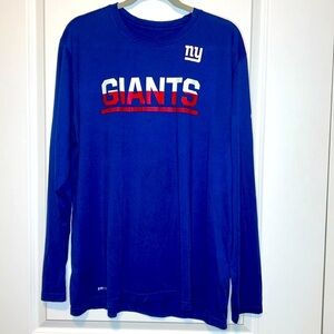 NIKE Dry Fit New York Giants Football Long Sleeve Shirt